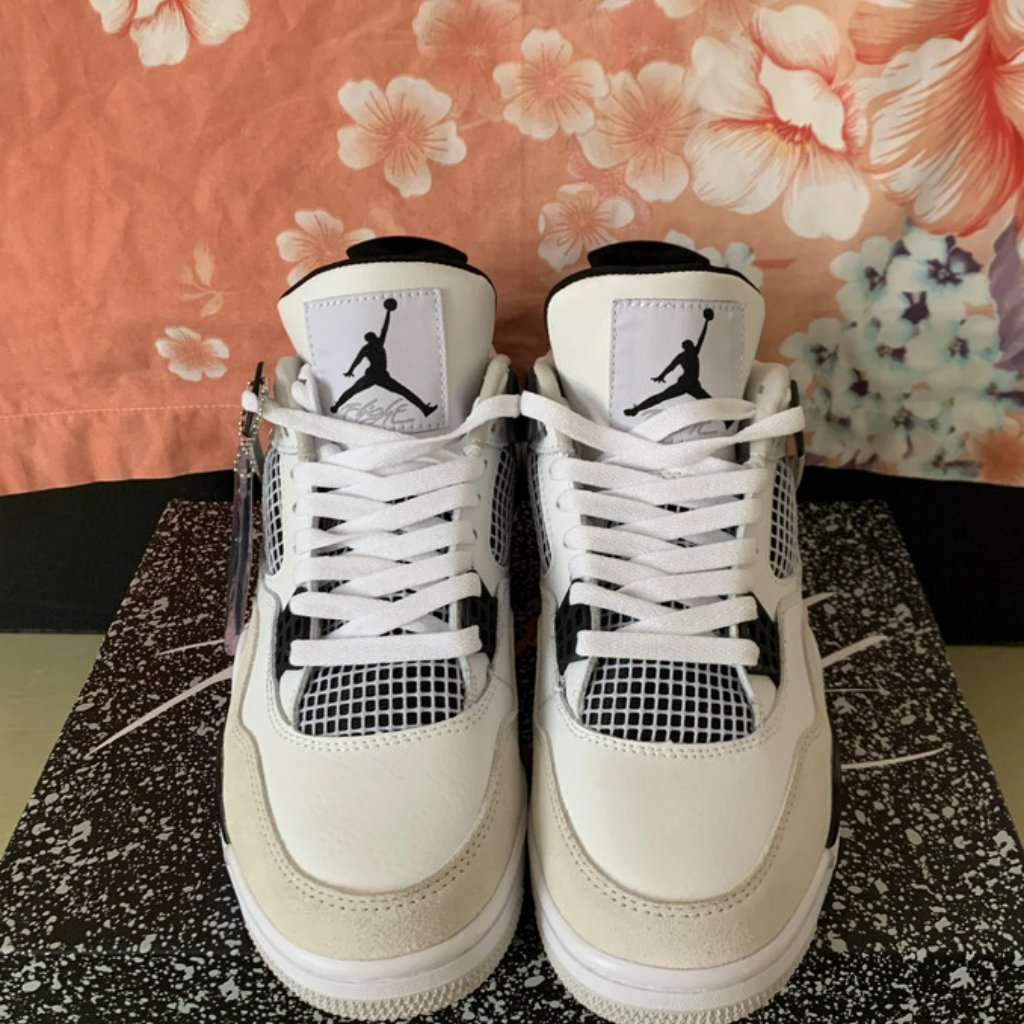 Black White Jordan 4 Sneakers